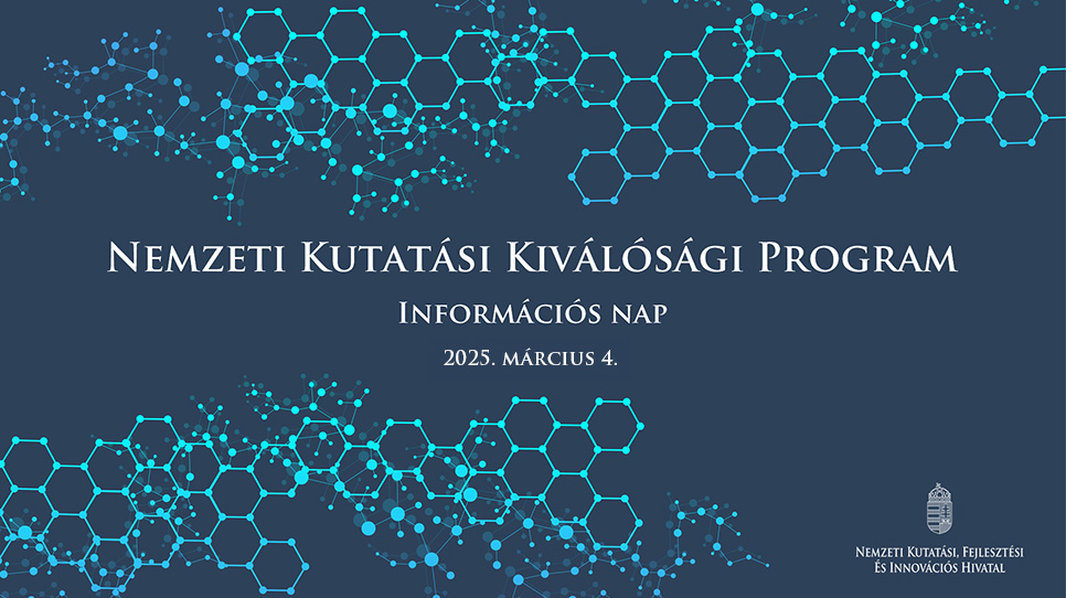 Nemzeti Kutatási Kiválósági Program információs nap (2024. március 4.)