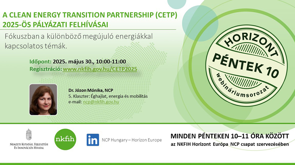 HorizontPéntek10 - Clean Energy Transition Partnership 2025. évi felhívások