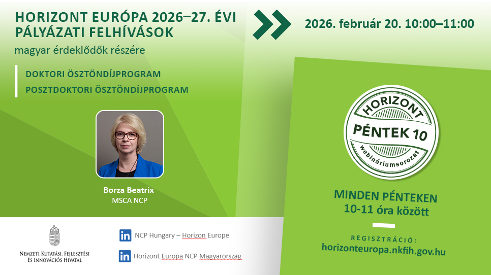 HorizontPéntek10 - Marie Skłodowska-Curie Actions COFUND 2026. évi felhívás (2026. február 20.)